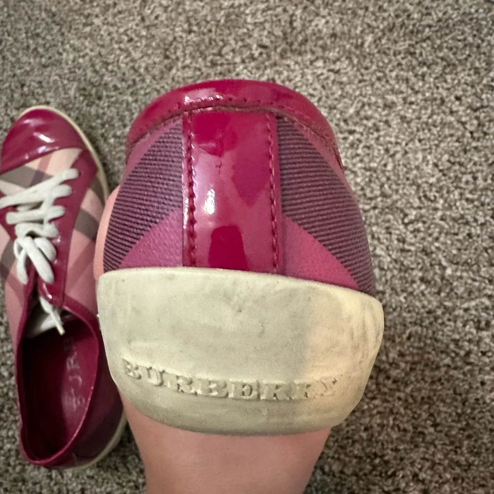 Burberry Pink Plaid Sneakers - Picture 5 of 6